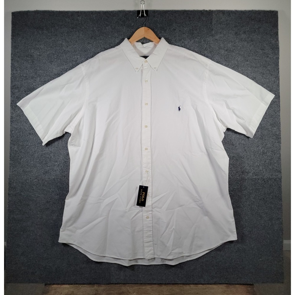 Polo Ralph Lauren Mens 3XLT Big Tall Button-Down Dress Shirt White Pony NWT $125
